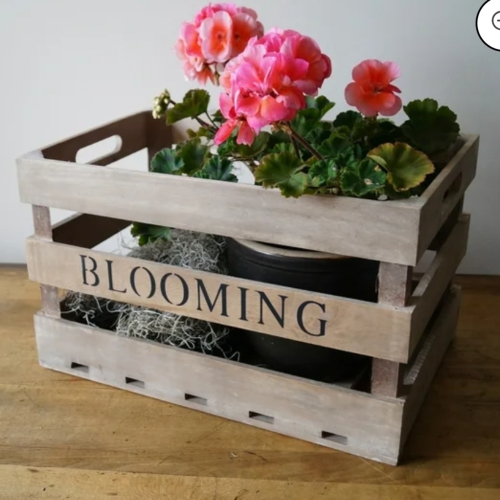 Hampton Art Home Medium Blooming Crate 15x10x9